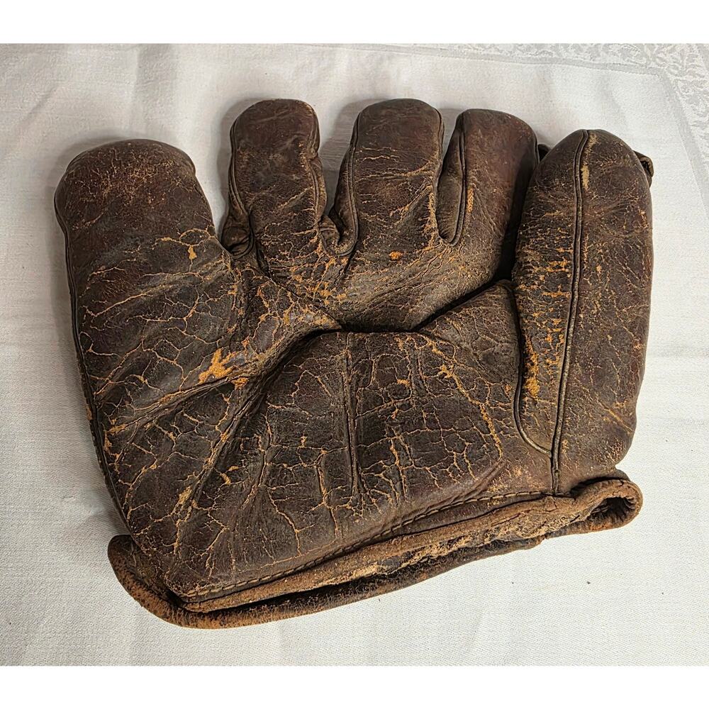 Antique Nokona Leather Baseball Glove Collector's Piece Well Used Well Loved